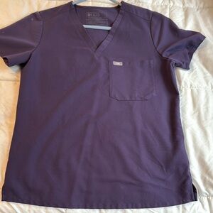 Figs Purple Scrub Top